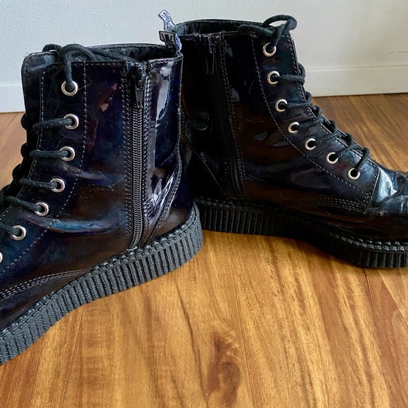 tuk Patent Leather Creeper Boots - Picture 6 of 10